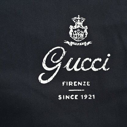 Gucci Black Wide-Leg Trousers with Vintage Crest Print