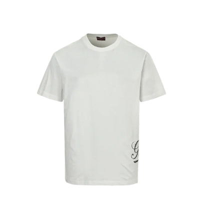 Gucci Ivory Script Hem Graphic Tee
