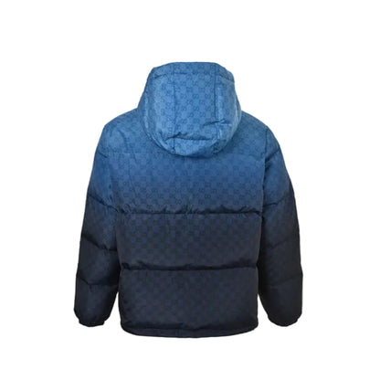 Gucci Ombré Monogram Jacquard Hooded Puffer Jacket