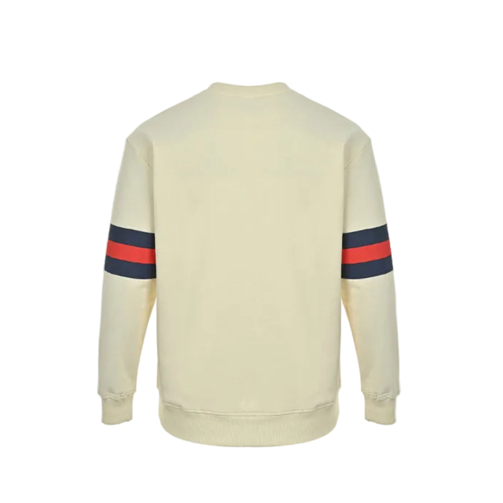 Gucci Off-White Web Stripe GG Circle Wordmark Crewneck Sweatshirt