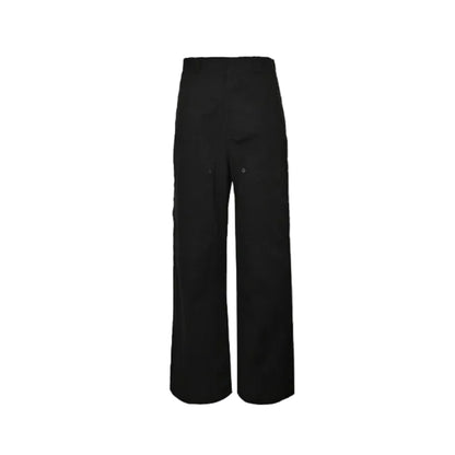 Louis Vuitton Tonal Monogram Jacquard Wide-Leg Trousers — Black