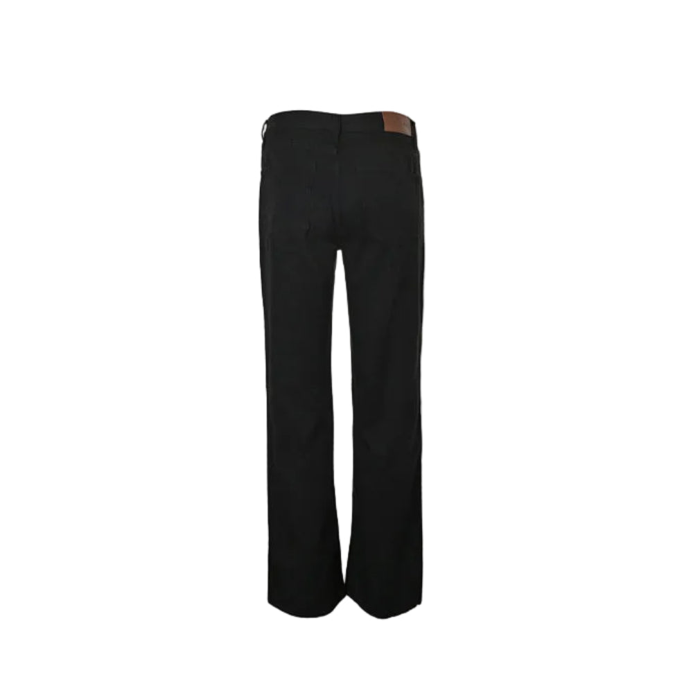 Gucci Black Straight Denim Pants with Horsebit Detail