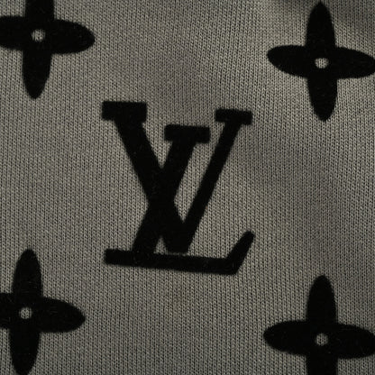 Louis Vuitton Monogram Print Wide-Leg Sweatpants — Grey x Black
