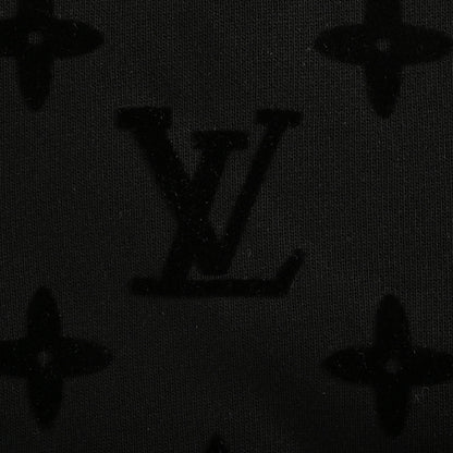 Louis Vuitton Tonal Monogram Jacquard Wide-Leg Sweatpants — Black