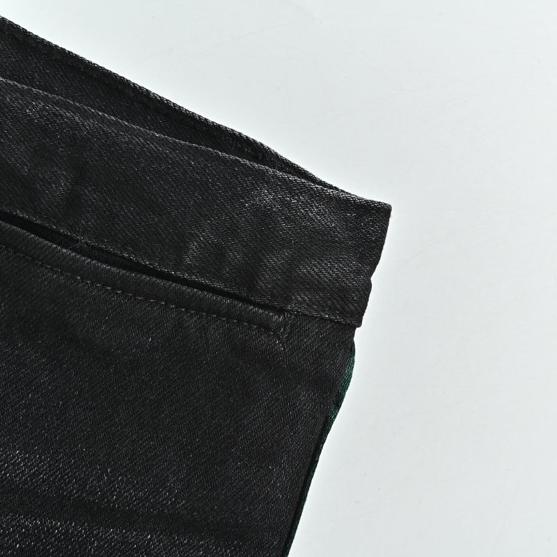 Gucci Black Side-Stripe Straight Denim Pants