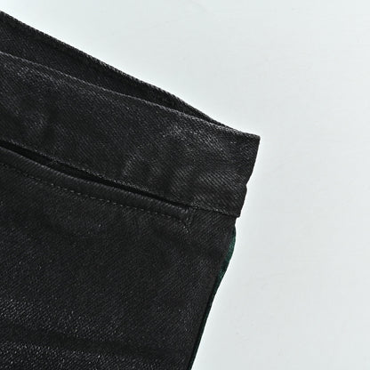 Gucci Black Side-Stripe Straight Denim Pants