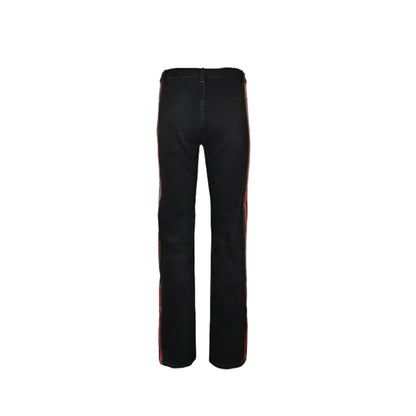 Gucci Black Side-Stripe Straight Denim Pants
