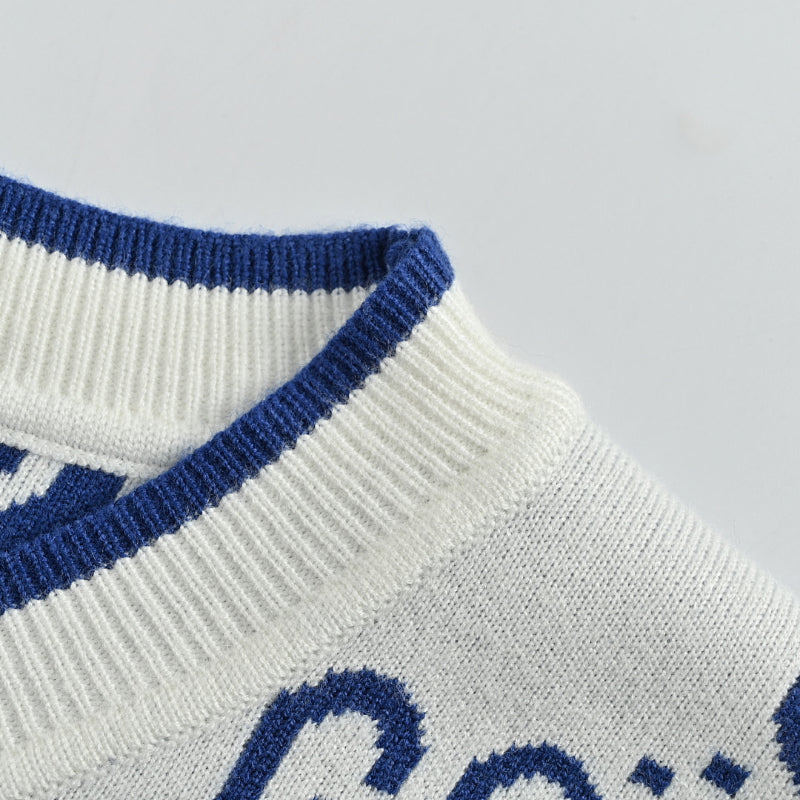 Gucci Ivory All-Over Monogram Jacquard Crewneck Knit Sweater