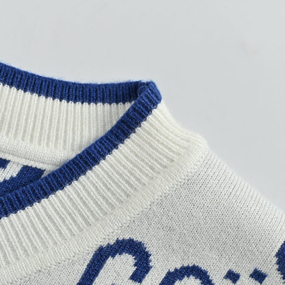 Gucci Ivory All-Over Monogram Jacquard Crewneck Knit Sweater
