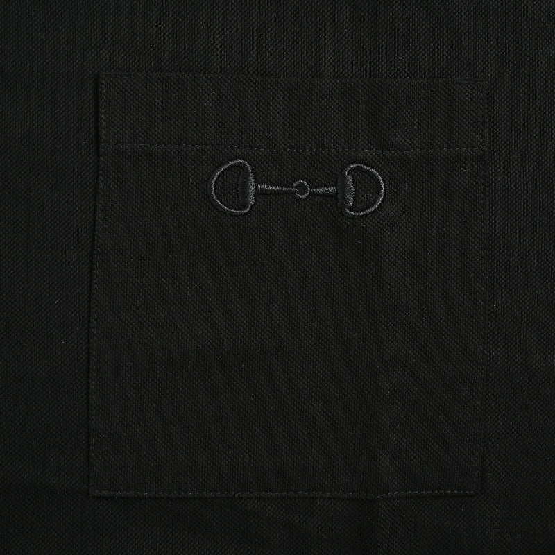 Gucci Black Heavyweight Cotton Pocket Tee with Tonal Monogram