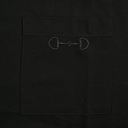 Gucci Black Heavyweight Cotton Pocket Tee with Tonal Monogram