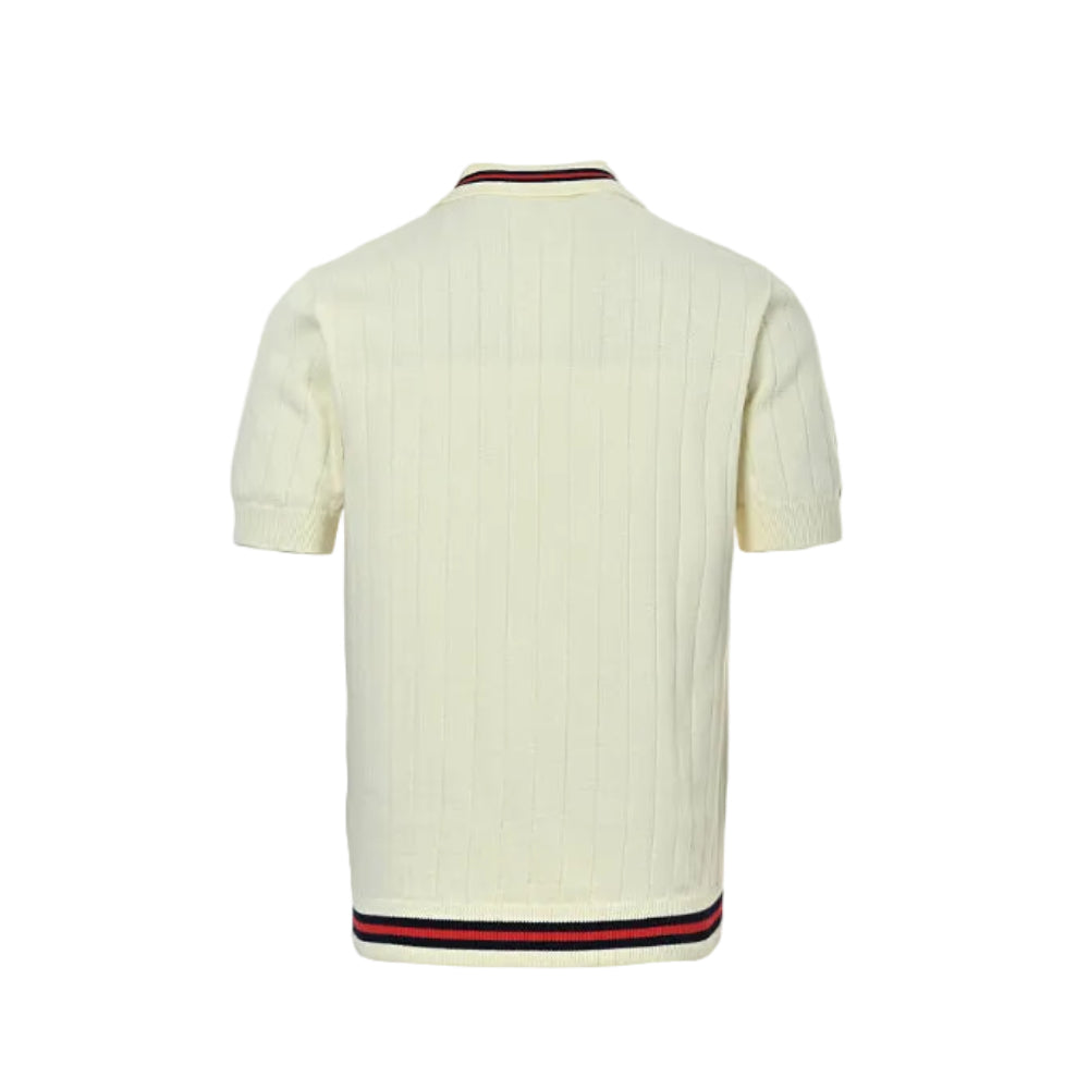 Gucci Heritage Stripe-Trim Knit Polo Shirt
