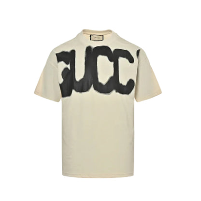 Gucci Off-White Dual Brand Spray Paint Oversized Wordmark Heavyweight Tee