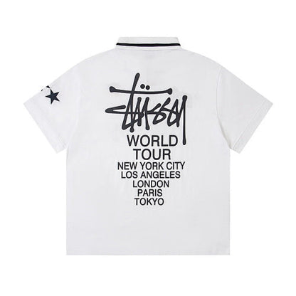 Stussy World Tour Soccer Jersey Polo Short Sleeve