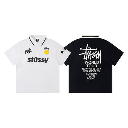Stussy World Tour Soccer Jersey Polo Short Sleeve