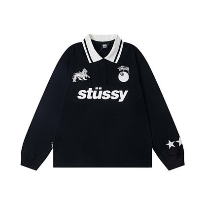 Stussy World Tour Long Sleeve Soccer Jersey Polo