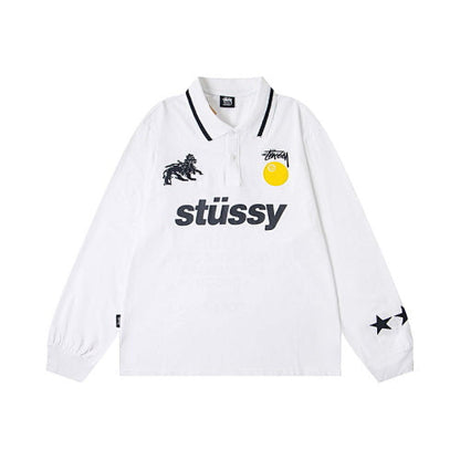 Stussy World Tour Long Sleeve Soccer Jersey Polo