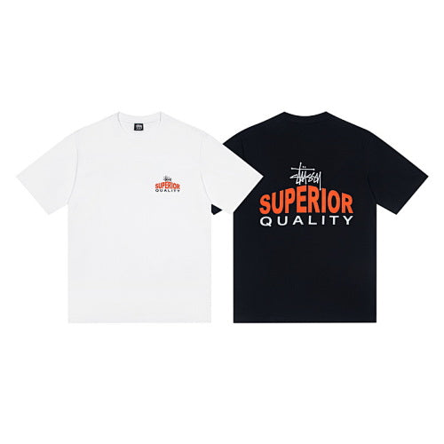 Stussy Superior Quality Logo Print Crew Neck Short Sleeve T-Shirt
