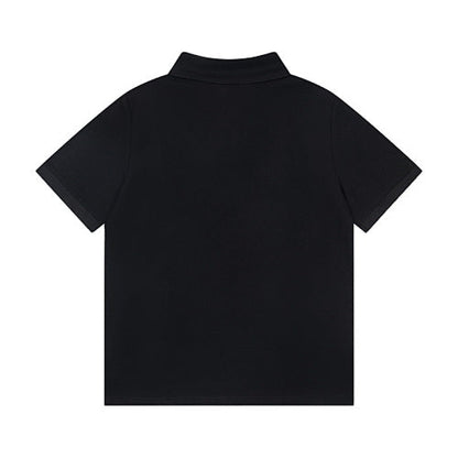 Stussy x Nike World Tour Logo Embroidered Solid Colour Pique Polo Shirt
