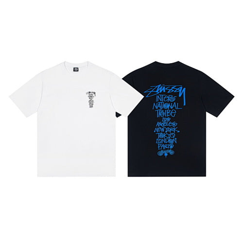 Stussy International Tribe World Tour Back Print Crew Neck Short Sleeve T-Shirt