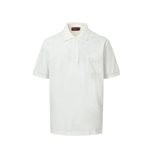 Gucci Ivory Piqué Cotton Polo Shirt