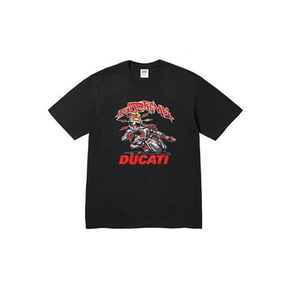 810#p40💰 Supreme x DUCATI 联名款SS24 WEEK16 BIKE TEE摩托车印花图案短袖T恤男女同款 DUCATI 联名款 > 宽松版型 采用260克精梳棉双纱 从面 - view 1