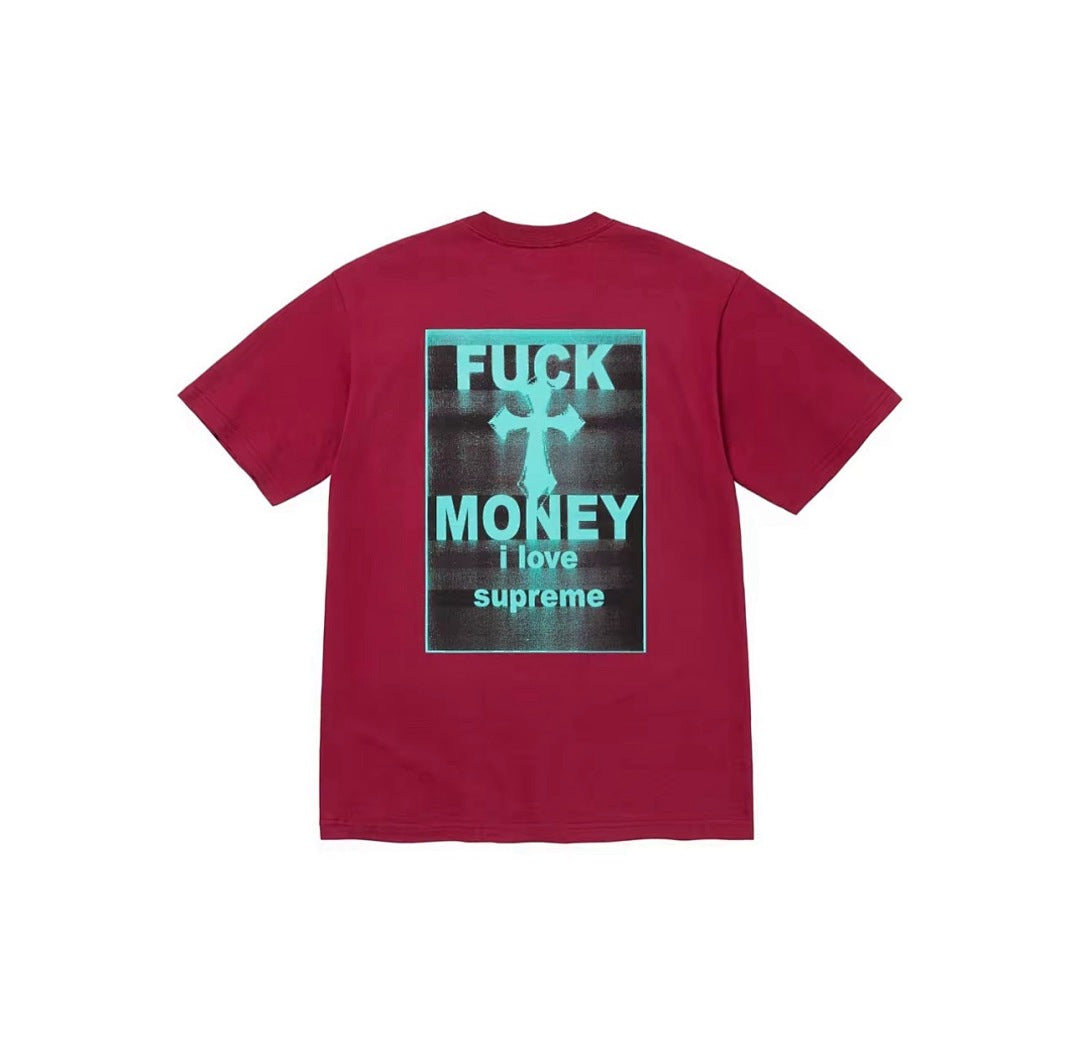 款号815#p40💰 Supreme FW24 WEEK1 Money Tee 背面字母十字架印花棉质短袖T恤 男女同款 宽松版型 采用260克精梳棉双纱 从面料到辅料全部三标齐全跟足ZP 进口松 - view 7