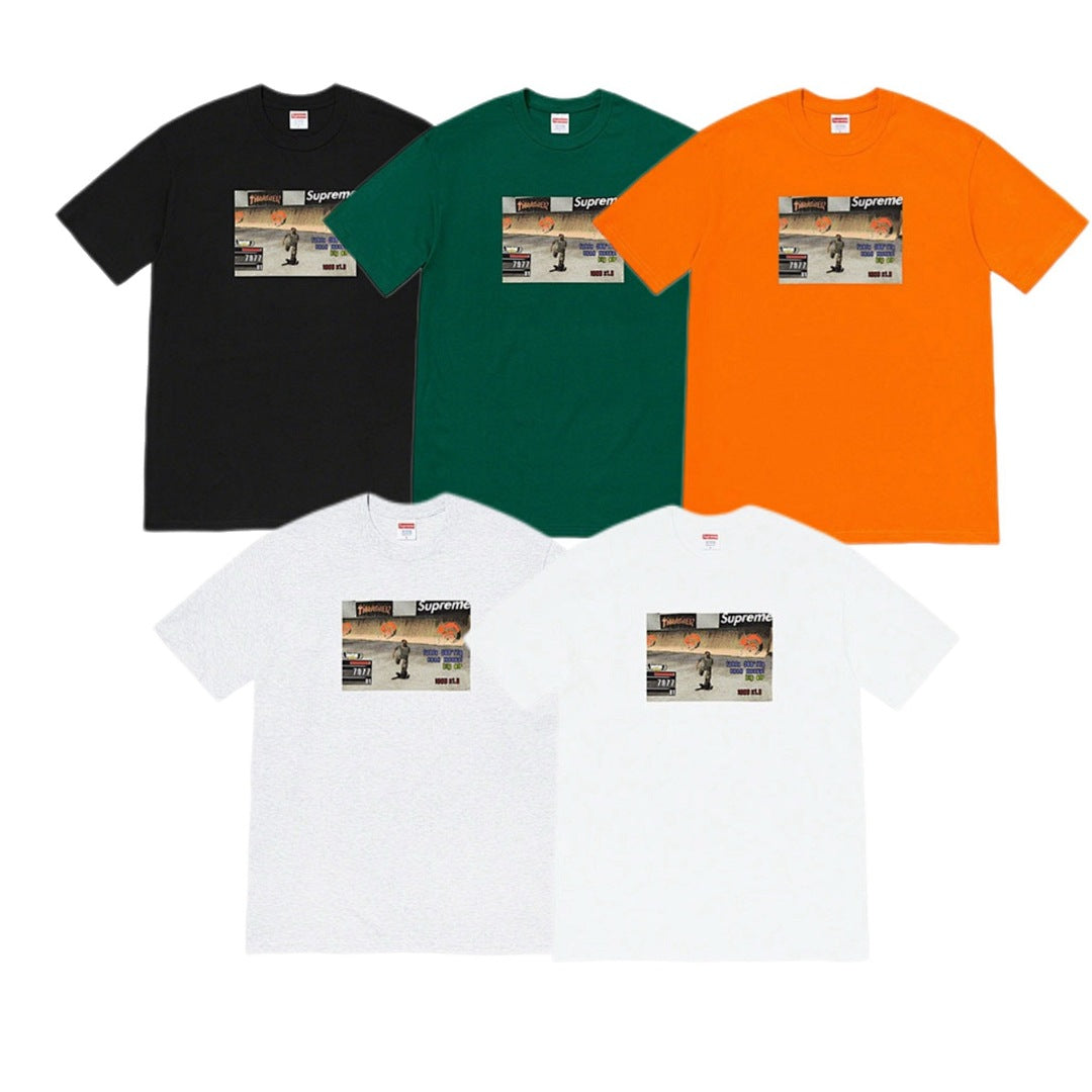 款号816#p40💰 Supreme Week 5 x Thrasher 联名款 Game Tee 休闲圆领印花游戏短袖T恤 男女同款 宽松版型 采用260克精梳棉双纱 从面料到辅料全部三标齐全跟 - view 8