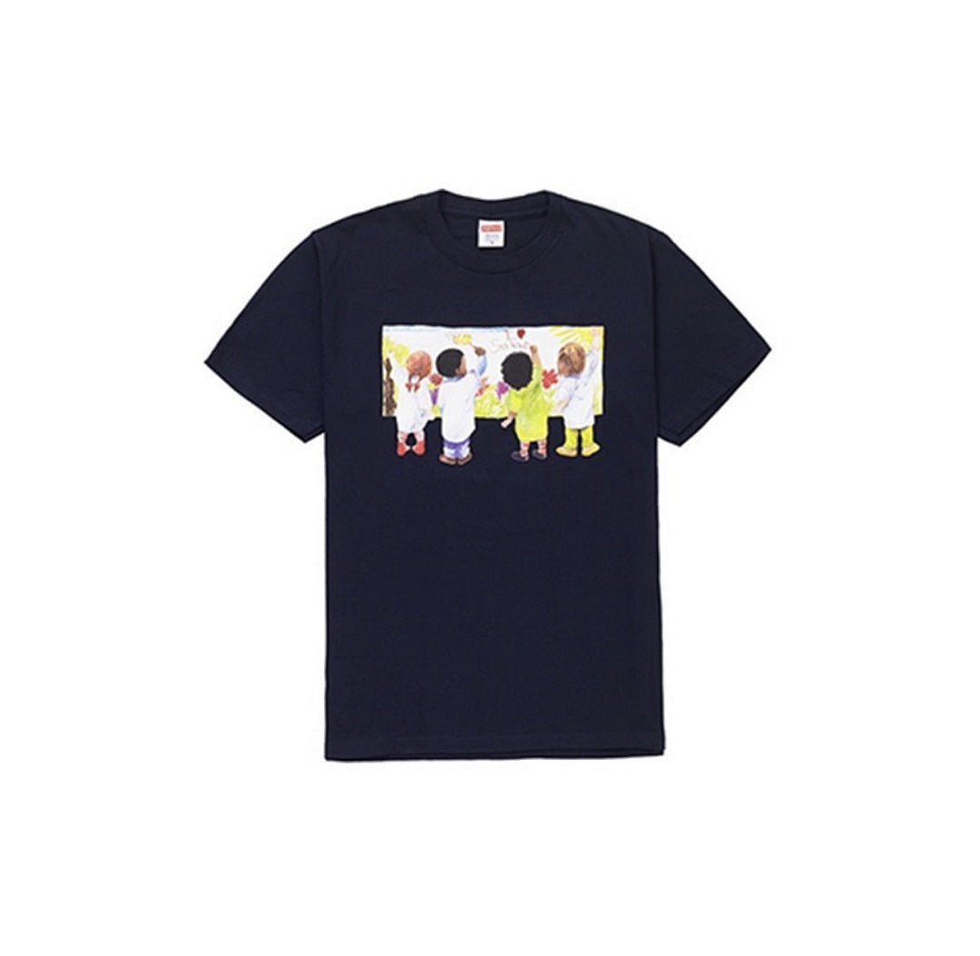款号821#p40💰 Supreme SS19 Kids Tee Back 儿童涂鸦圆领短袖T恤 男女同款 黑色 宽松版型 采用260克精梳棉双纱 从面料到辅料全部三标齐全跟足ZP 进口松井公 - view 1