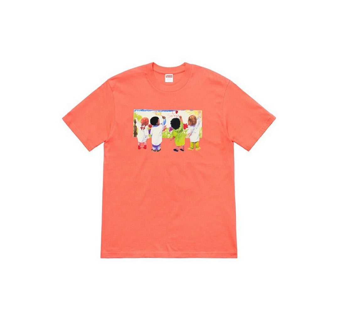 款号821#p40💰 Supreme SS19 Kids Tee Back 儿童涂鸦圆领短袖T恤 男女同款 黑色 宽松版型 采用260克精梳棉双纱 从面料到辅料全部三标齐全跟足ZP 进口松井公 - view 2