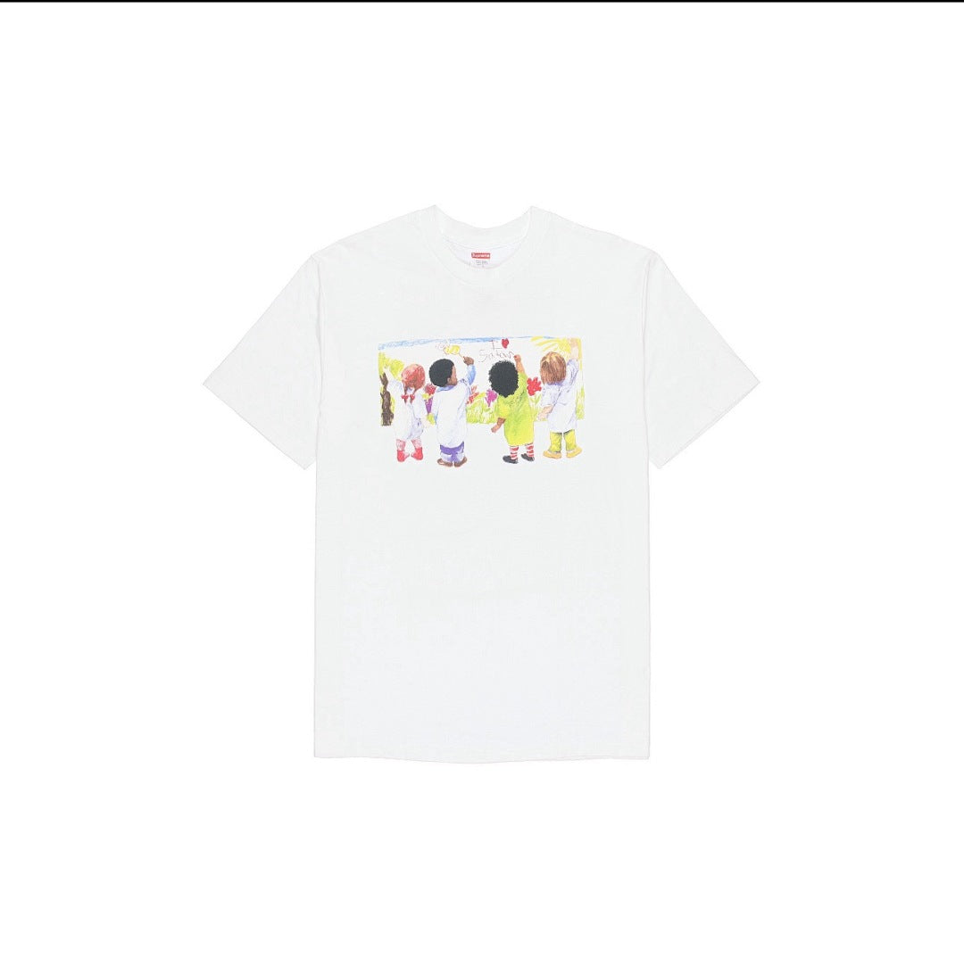款号821#p40💰 Supreme SS19 Kids Tee Back 儿童涂鸦圆领短袖T恤 男女同款 黑色 宽松版型 采用260克精梳棉双纱 从面料到辅料全部三标齐全跟足ZP 进口松井公 - view 6