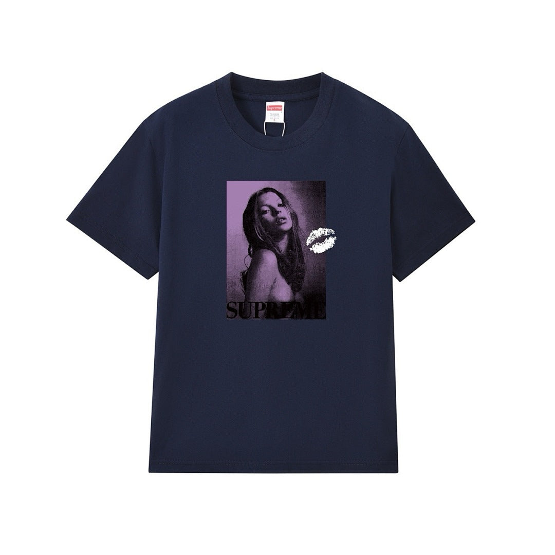 款号224#p40💰 Sup 24FW KATE MOSS HOODED 凯特人物超模头像印花 短袖 宽松版型 采用260克精梳棉双纱 从面料到辅料全部三标齐全跟足ZP 进口松井公司浆料印花绝不 - view 6