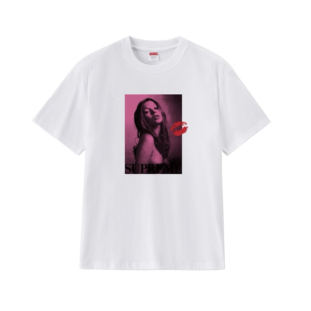 款号224#p40💰 Sup 24FW KATE MOSS HOODED 凯特人物超模头像印花 短袖 宽松版型 采用260克精梳棉双纱 从面料到辅料全部三标齐全跟足ZP 进口松井公司浆料印花绝不 - view 8