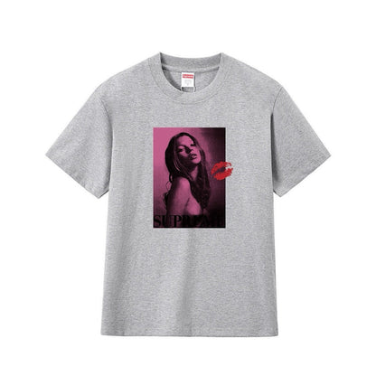 款号224#p40💰 Sup 24FW KATE MOSS HOODED 凯特人物超模头像印花 短袖 宽松版型 采用260克精梳棉双纱 从面料到辅料全部三标齐全跟足ZP 进口松井公司浆料印花绝不 - view 10