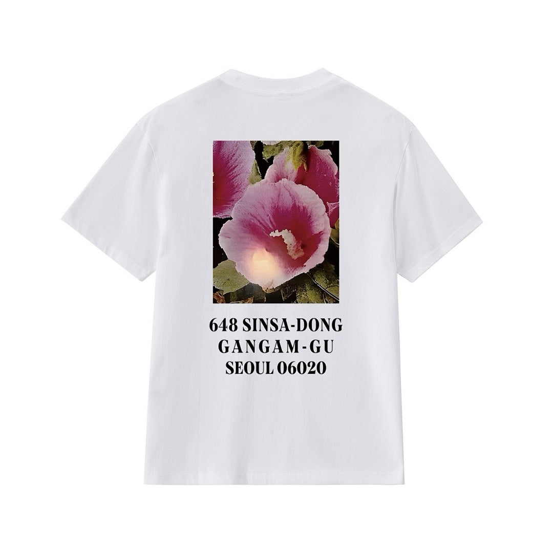 款号M225#p40💰 Supreme FW23 首尔开业限定系列 Box Logo Tee 字母花卉合身印花圆领短袖美式潮流T恤 男女同款 宽松版型 采用260克精梳棉双纱 从面料到辅料全部三 - view 5