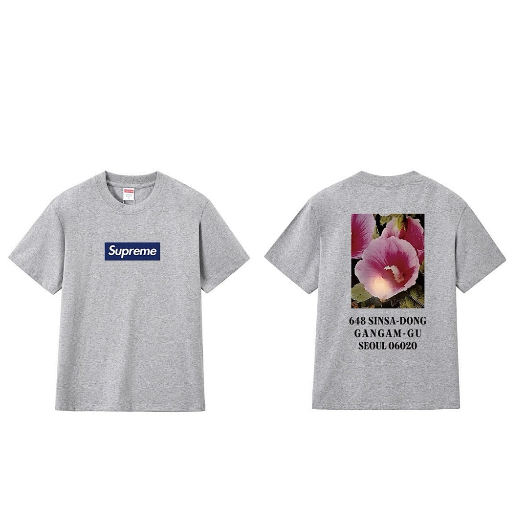 款号M225#p40💰 Supreme FW23 首尔开业限定系列 Box Logo Tee 字母花卉合身印花圆领短袖美式潮流T恤 男女同款 宽松版型 采用260克精梳棉双纱 从面料到辅料全部三 - view 15