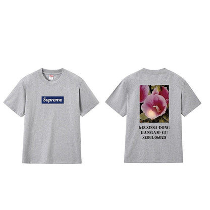 款号M225#p40💰 Supreme FW23 首尔开业限定系列 Box Logo Tee 字母花卉合身印花圆领短袖美式潮流T恤 男女同款 宽松版型 采用260克精梳棉双纱 从面料到辅料全部三 - view 15