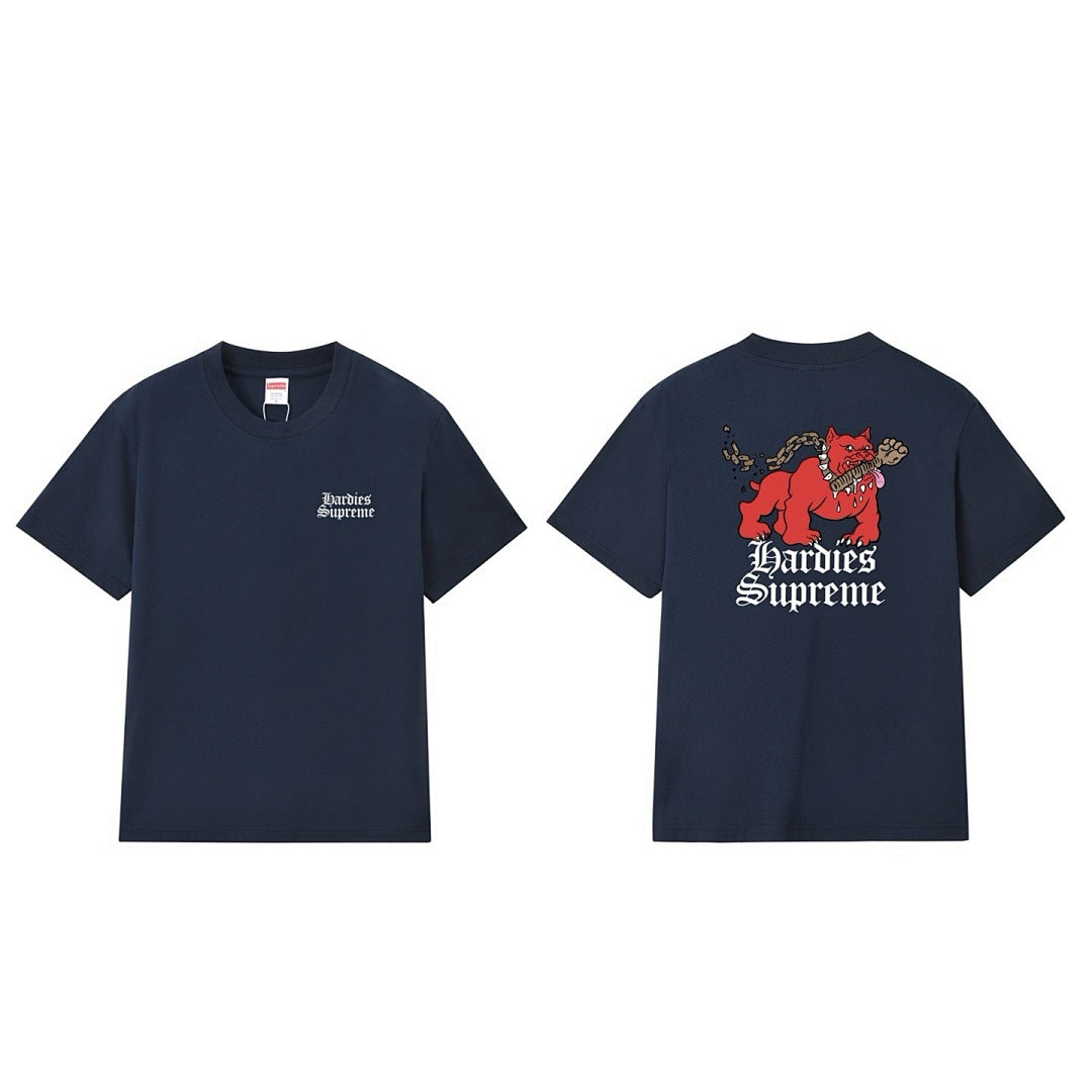 款号M228#p40💰 Supreme x Hardies 联名款 SS23 WEEK17 DOG TEE 字母动物图案印花圆领短袖美式潮流T恤 男女同款 宽松版型 采用260克精梳棉双纱 从面料 - view 4