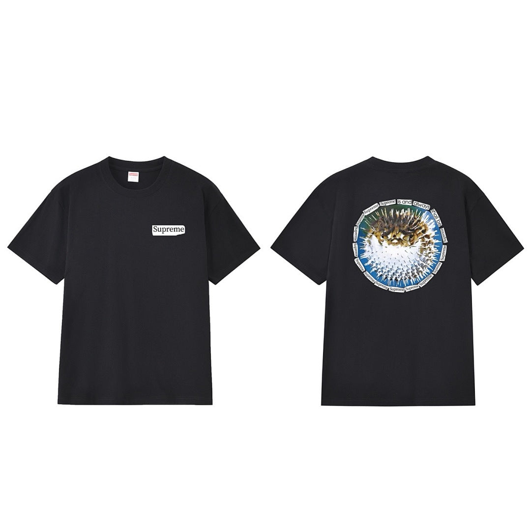 款号M229#p40💰 Supreme SS23 WEEK18系列 BLOWFISH TEE 字母图案印花圆领套头短袖T恤 男女同款 宽松版型 采用260克精梳棉双纱 从面料到辅料全部三标齐全跟足 - view 5