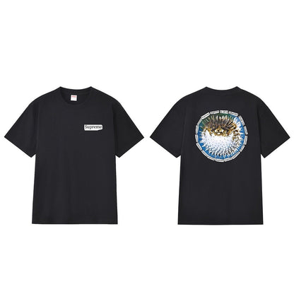 款号M229#p40💰 Supreme SS23 WEEK18系列 BLOWFISH TEE 字母图案印花圆领套头短袖T恤 男女同款 宽松版型 采用260克精梳棉双纱 从面料到辅料全部三标齐全跟足 - view 5