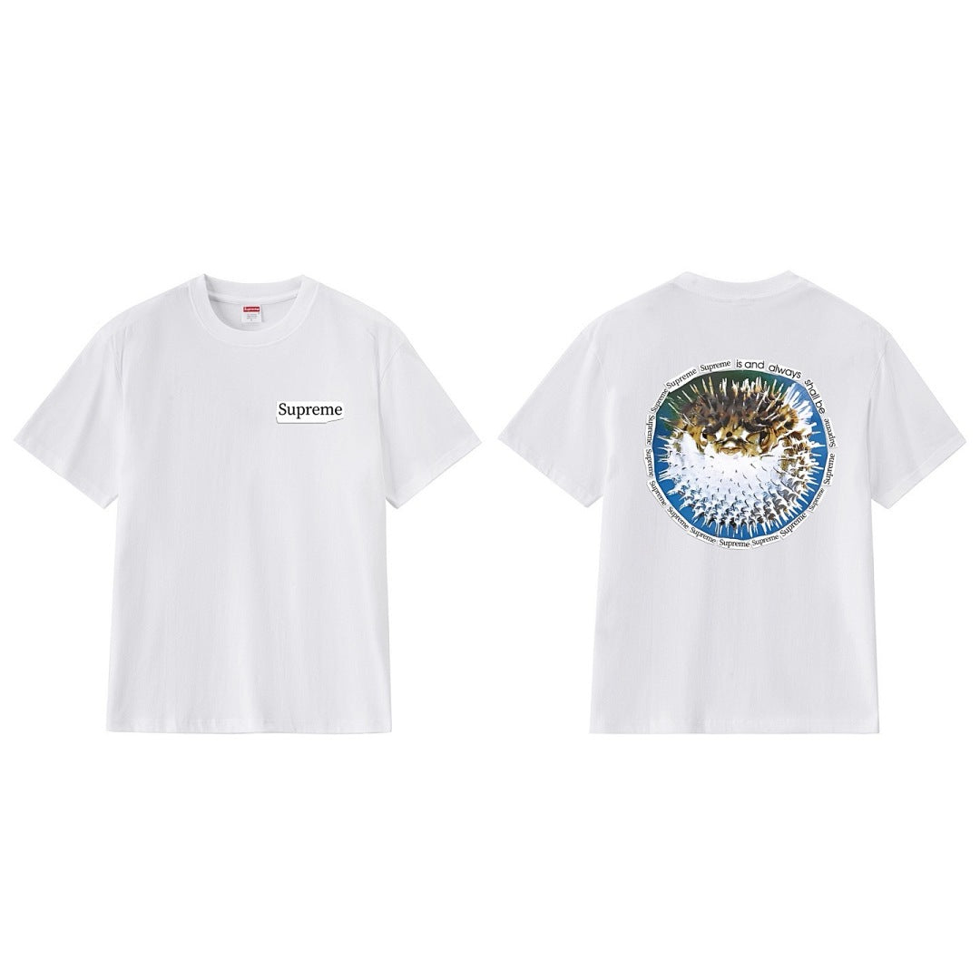 款号M229#p40💰 Supreme SS23 WEEK18系列 BLOWFISH TEE 字母图案印花圆领套头短袖T恤 男女同款 宽松版型 采用260克精梳棉双纱 从面料到辅料全部三标齐全跟足 - view 8