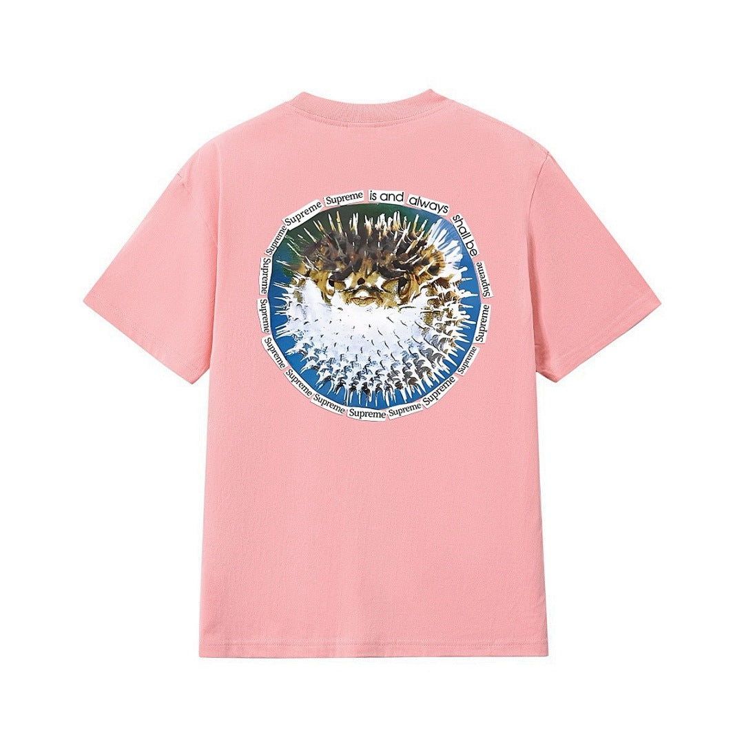 款号M229#p40💰 Supreme SS23 WEEK18系列 BLOWFISH TEE 字母图案印花圆领套头短袖T恤 男女同款 宽松版型 采用260克精梳棉双纱 从面料到辅料全部三标齐全跟足 - view 15