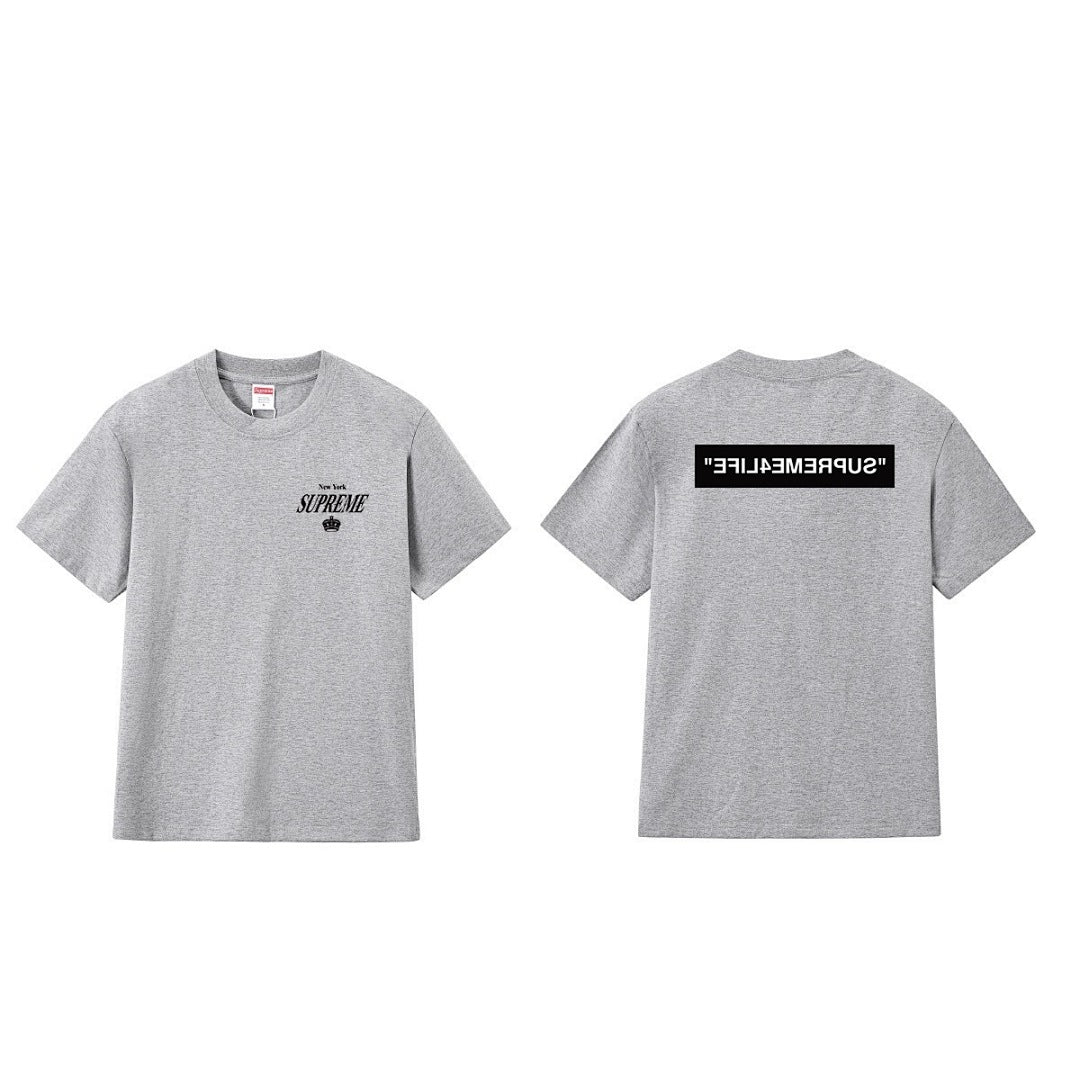 款号M230#p40💰 Supreme 24FW 4 Life Tee 皇冠字母印花短袖T恤 宽松版型 采用260克精梳棉双纱 从面料到辅料全部三标齐全跟足ZP 进口松井公司浆料印花绝不开裂 整 - view 10