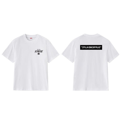 款号M230#p40💰 Supreme 24FW 4 Life Tee 皇冠字母印花短袖T恤 宽松版型 采用260克精梳棉双纱 从面料到辅料全部三标齐全跟足ZP 进口松井公司浆料印花绝不开裂 整 - view 12