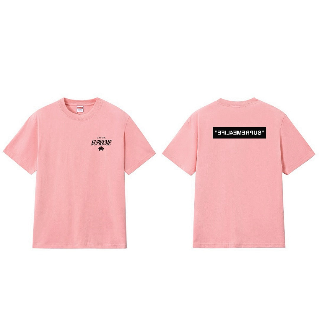 款号M230#p40💰 Supreme 24FW 4 Life Tee 皇冠字母印花短袖T恤 宽松版型 采用260克精梳棉双纱 从面料到辅料全部三标齐全跟足ZP 进口松井公司浆料印花绝不开裂 整 - view 13