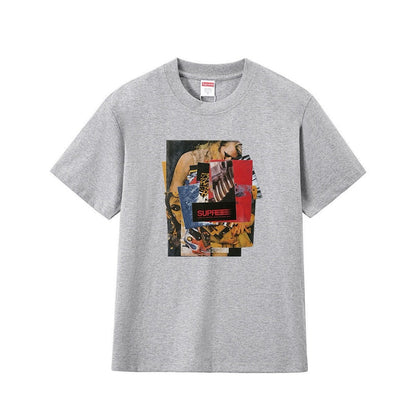 款号M232#40💰 Supreme Week 1 Stack Tee 堆叠照片印花圆领套头短袖美式潮流T恤 男女同款 宽松版型 采用260克精梳棉双纱 从面料到辅料全部三标齐全跟足ZP 进口松井 - view 5
