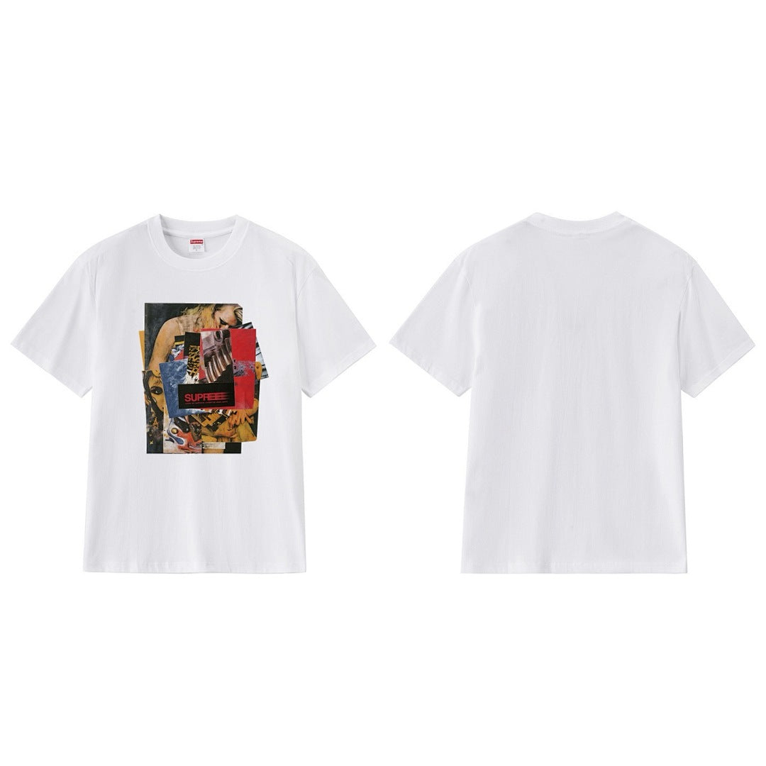 款号M232#40💰 Supreme Week 1 Stack Tee 堆叠照片印花圆领套头短袖美式潮流T恤 男女同款 宽松版型 采用260克精梳棉双纱 从面料到辅料全部三标齐全跟足ZP 进口松井 - view 8