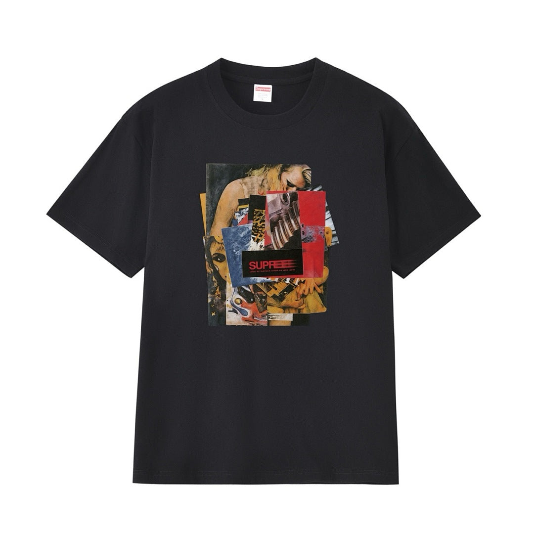 款号M232#40💰 Supreme Week 1 Stack Tee 堆叠照片印花圆领套头短袖美式潮流T恤 男女同款 宽松版型 采用260克精梳棉双纱 从面料到辅料全部三标齐全跟足ZP 进口松井 - view 10