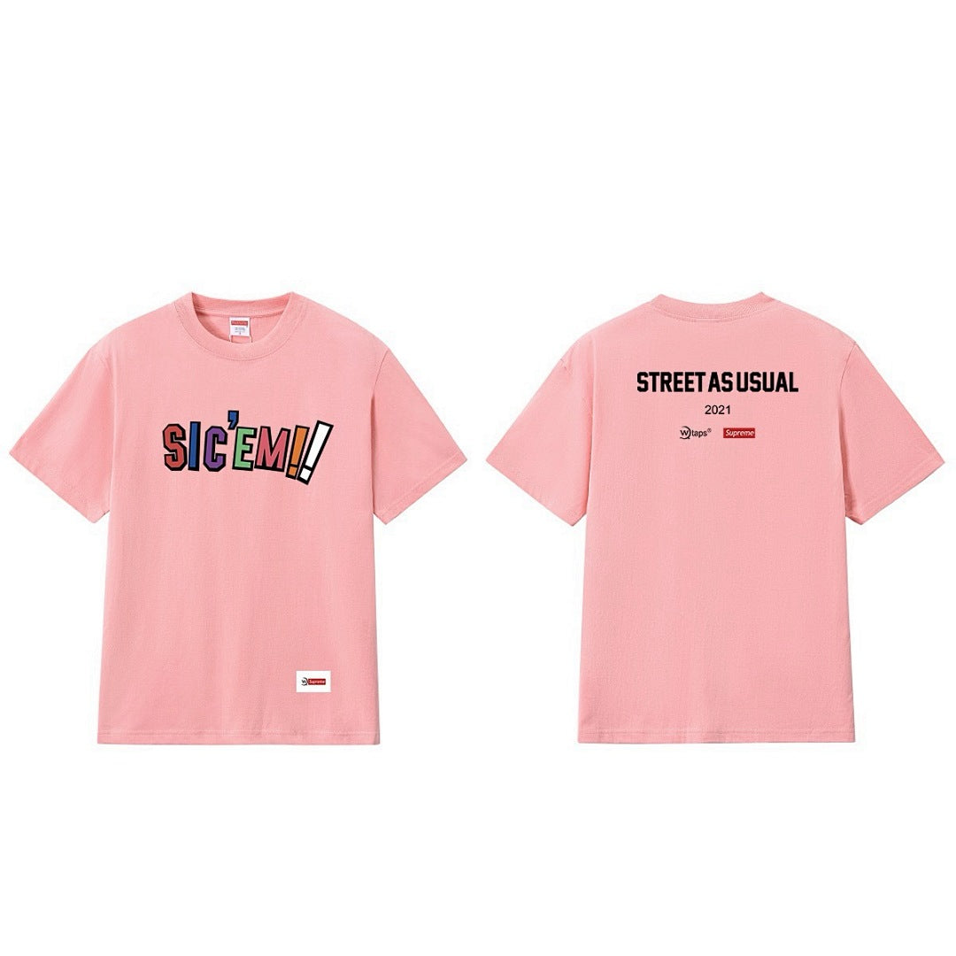 款号M233#p40💰 Supreme x wtaps WTAPS联名系列 骰子字母徽标logo印花圆领T恤 男女同款情侣款 宽松版型 采用260克精梳棉双纱 从面料到辅料全部三标齐全跟足ZP 进 - view 9