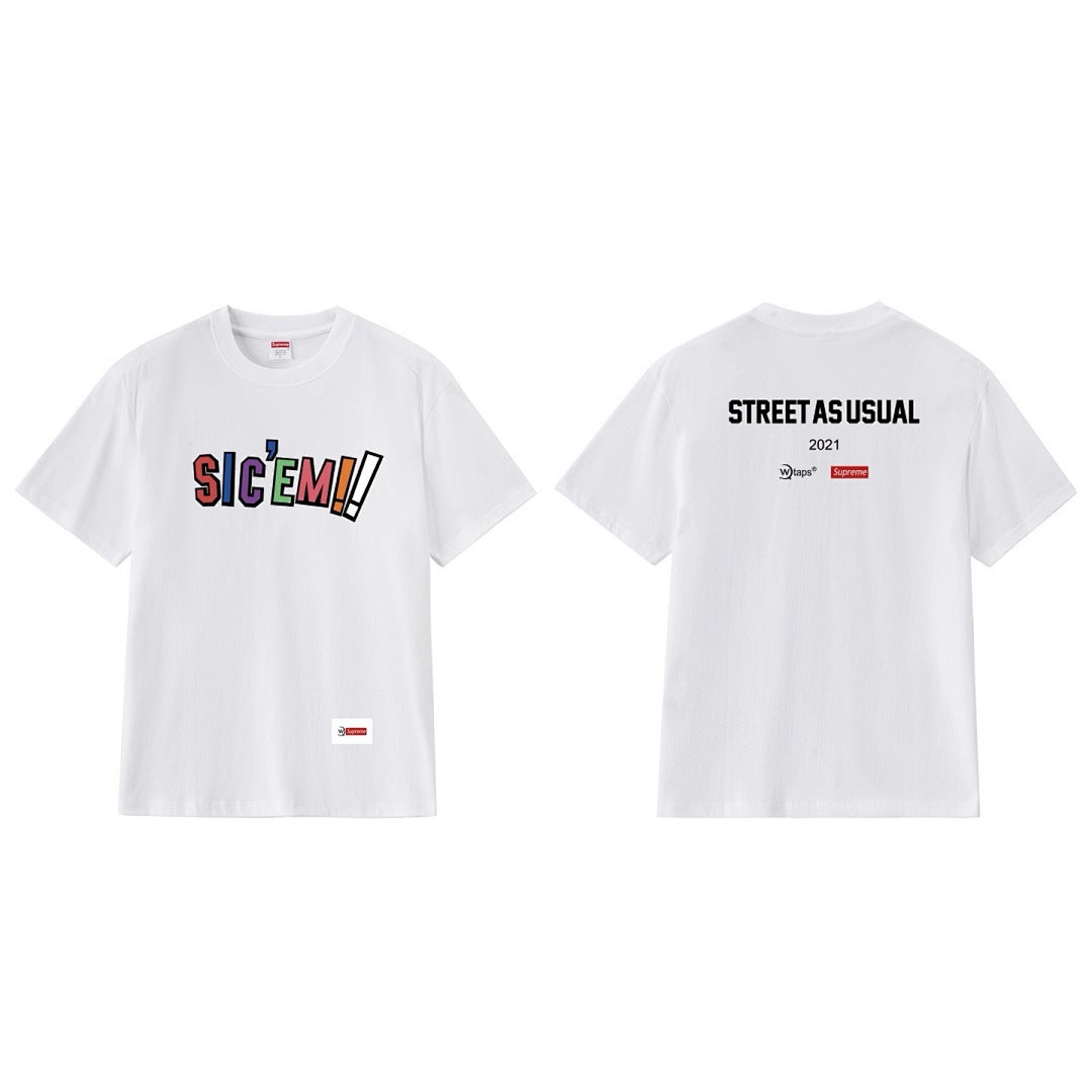 款号M233#p40💰 Supreme x wtaps WTAPS联名系列 骰子字母徽标logo印花圆领T恤 男女同款情侣款 宽松版型 采用260克精梳棉双纱 从面料到辅料全部三标齐全跟足ZP 进 - view 15
